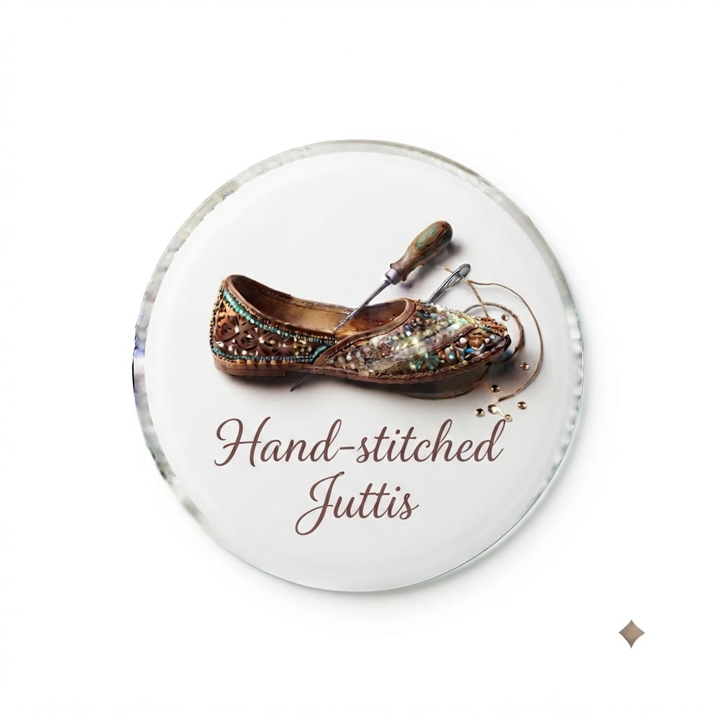 Stiching leather jutti